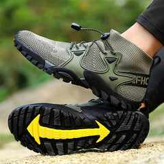Men's Adjustable Buckle Hiking Boots Non Slip Shoes