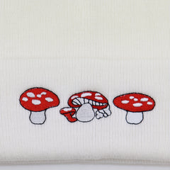 Mushroom Embroidered Beanie Knit Skull Cap Warm Hat Unisex