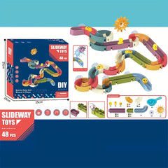 Duck Slide Bath Toys For Kids DIY Wall Track Building Set