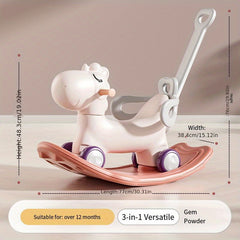 3-in-1 Shaking Horse Baby Toy Scooter Hand Push Walking Year Gift Children's Dua