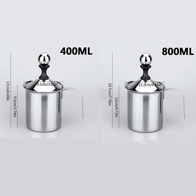 Stainless Steel Manual Milk Frother 400ML 800ML