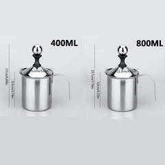 Stainless Steel Manual Milk Frother 400ML 800ML