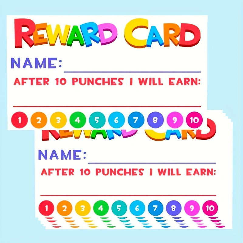 50-100 Pack Rewards & Punch Cards for Students, Teachers, Classroom