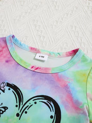 Tie Dye Baby Girl's T shirt Kid's Cartoon Top