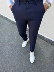 Men's Classic Formal Stretch Dress Pants for Business Dinner