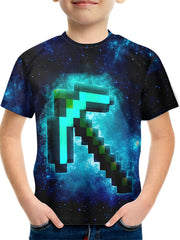 Kids 3D Print Casual T shirt Building Block Tees Street Wear