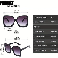Vintage Rectangle Sunglasses for Women 90s Style UV400 Protection