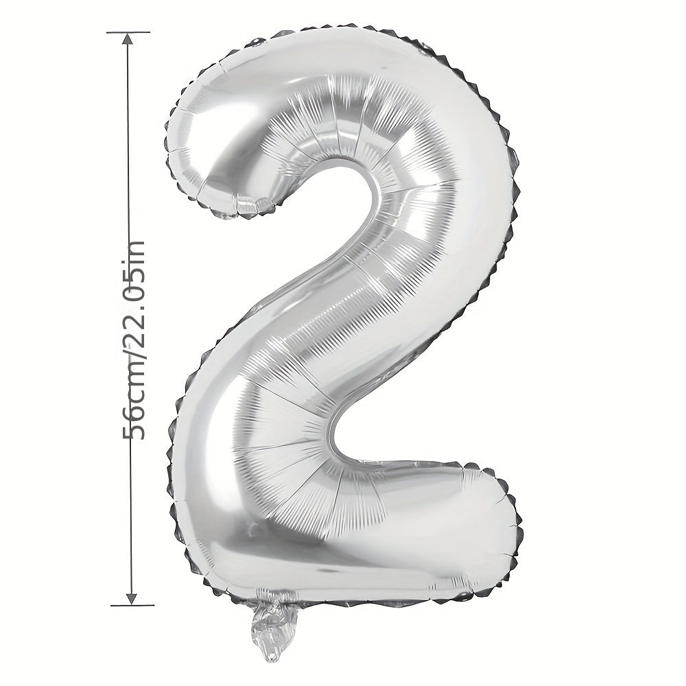 1pc 81 28 Cm Silvery Letter Balloons Foil Mylar Party Decor