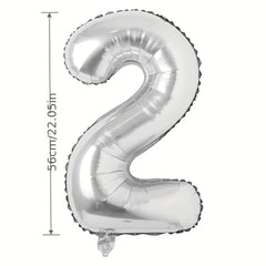 1pc 81 28 Cm Silvery Letter Balloons Foil Mylar Party Decor