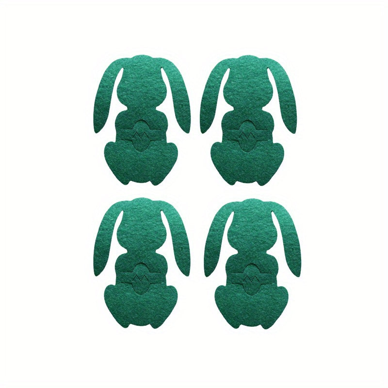 4PCS Easter Bunny Cutlery Bag Tableware Holders Knives Forks Pouch Decor