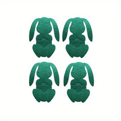 4PCS Easter Bunny Cutlery Bag Tableware Holders Knives Forks Pouch Decor