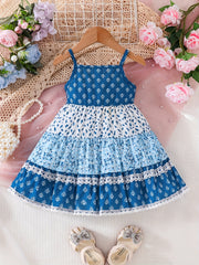 Girl Baby Flower Short Skirt Summer Princess Dress Colorful