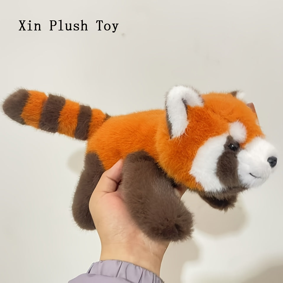 12" Gray Raccoon Plush Toy Soft Realistic Stuffed Animal, Collectible Gift