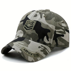 Men's Camo Embroidered Baseball Cap UV Protection Sun Hat