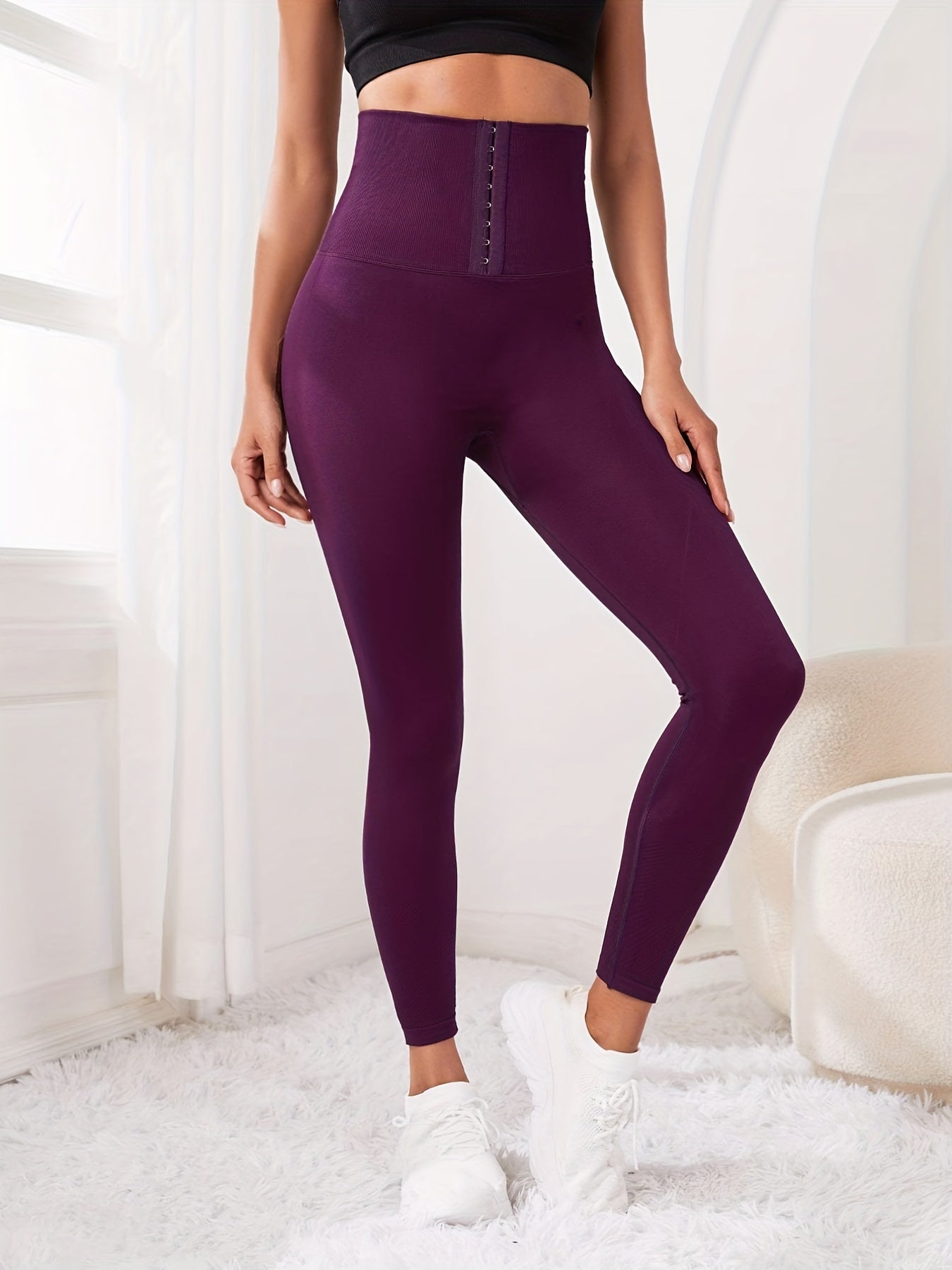 Adjustable Yoga Leggings Tummy Control High Waist Stretch Pants