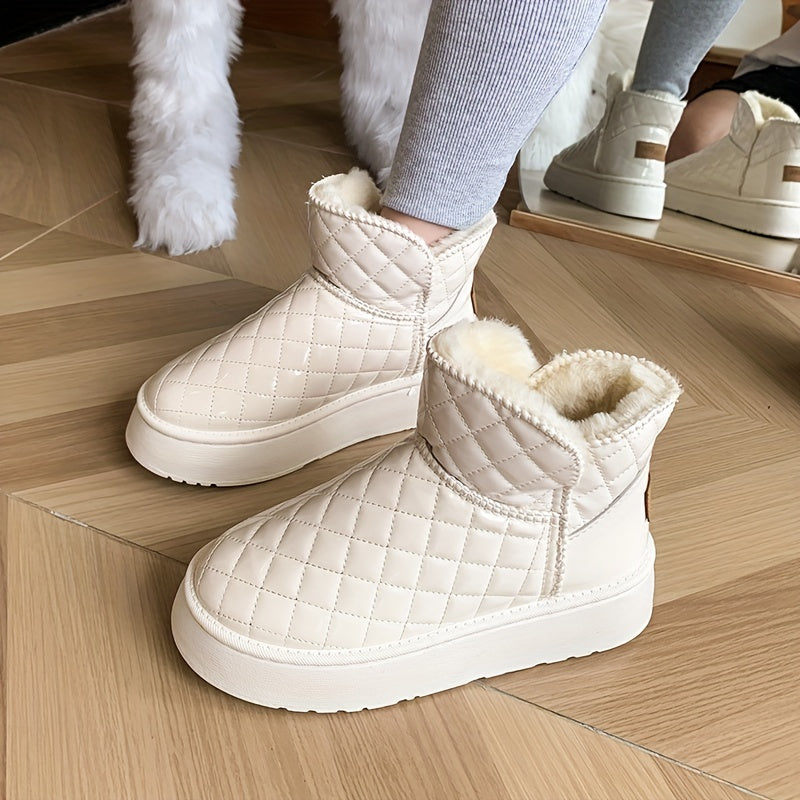 Women's Non-slip Snow Boots Thickened Medium Top Comfortable Winter Warm Shoes