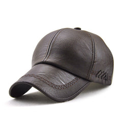 Men's PU Leather Baseball Cap