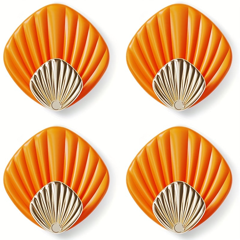 4pcs Seashell Wall Hooks Nautical Home Decor