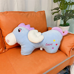Pastel Green Pink Unicorn Plush Toy - Emotional Healing Gift for Teens & Adults