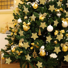 30pcs Golden Star Christmas Tree Decoration 2inch