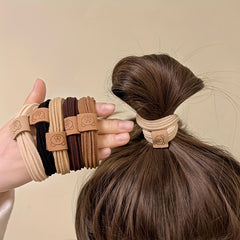 5pcs Little Bear Hair Rope Elastic Headband Thick Hair Ties