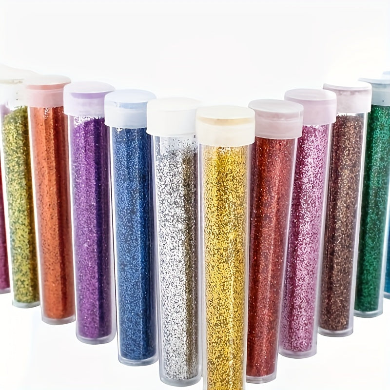 12 Colors Dry Glitter Powder Sequins for Resin Art DIY Crafts
