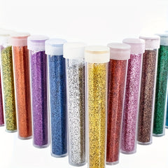 12 Colors Dry Glitter Powder Sequins for Resin Art DIY Crafts