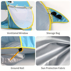 Kids Automatic Quick Open UV Protection Tent