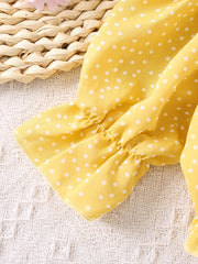 2pcs Baby Girls Polka Dot Print Set Toddler Summer Clothes
