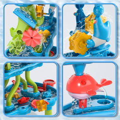 4 Tier Sand and Water Table Kids Beach Play Activity Toy Educational Outdoor
