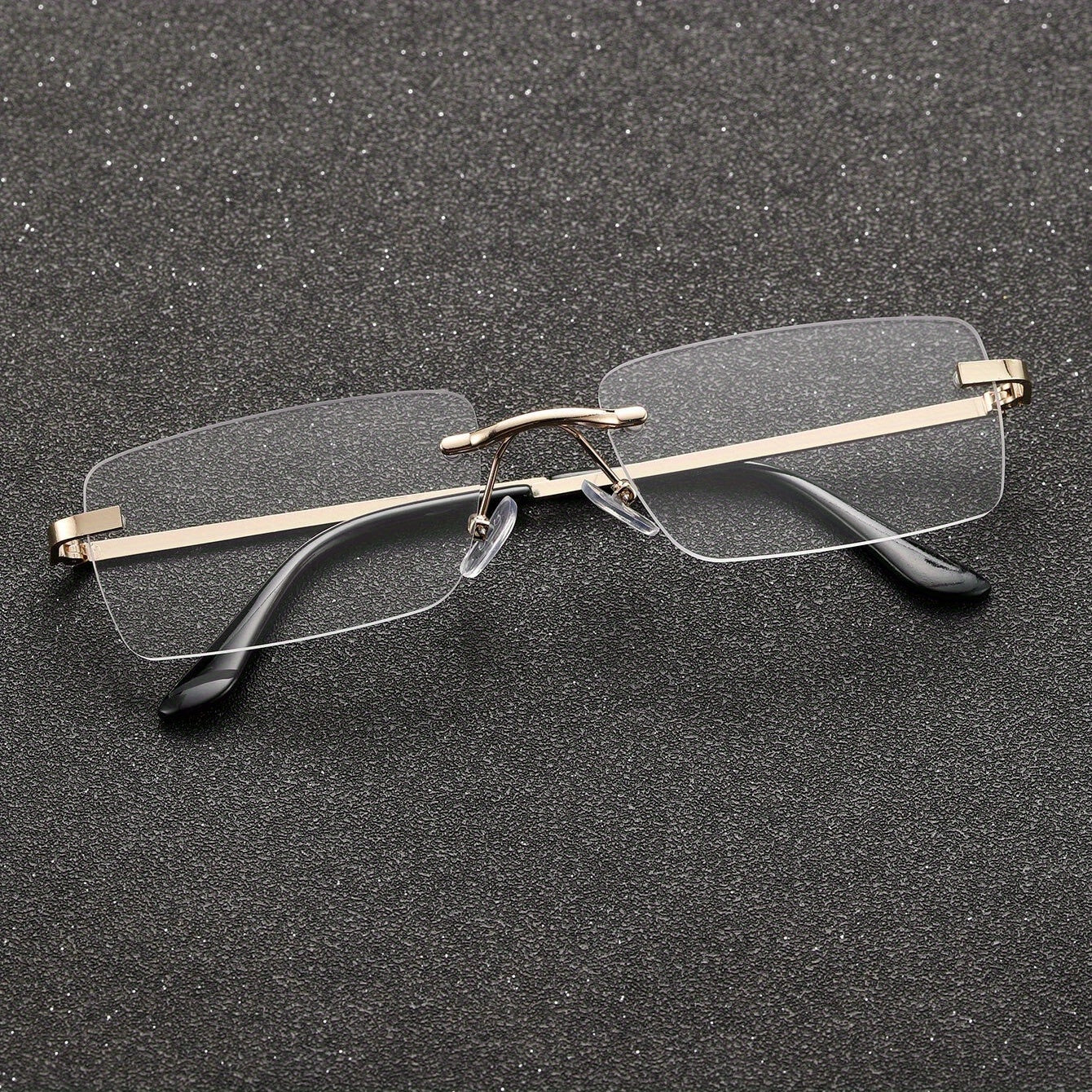Metal Rimless Eyeglasses for Men