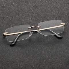 Metal Rimless Eyeglasses for Men