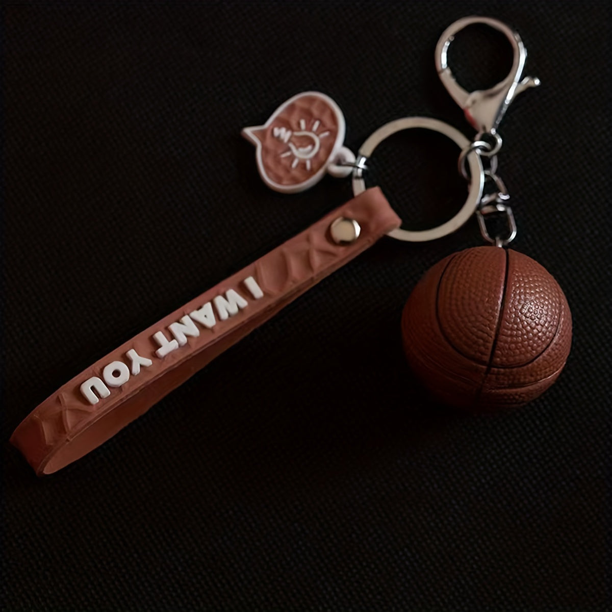 Sports Fan Keychains Football Basketball Keyrings Car Backpack Accessories