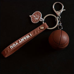 Sports Fan Keychains Football Basketball Keyrings Car Backpack Accessories