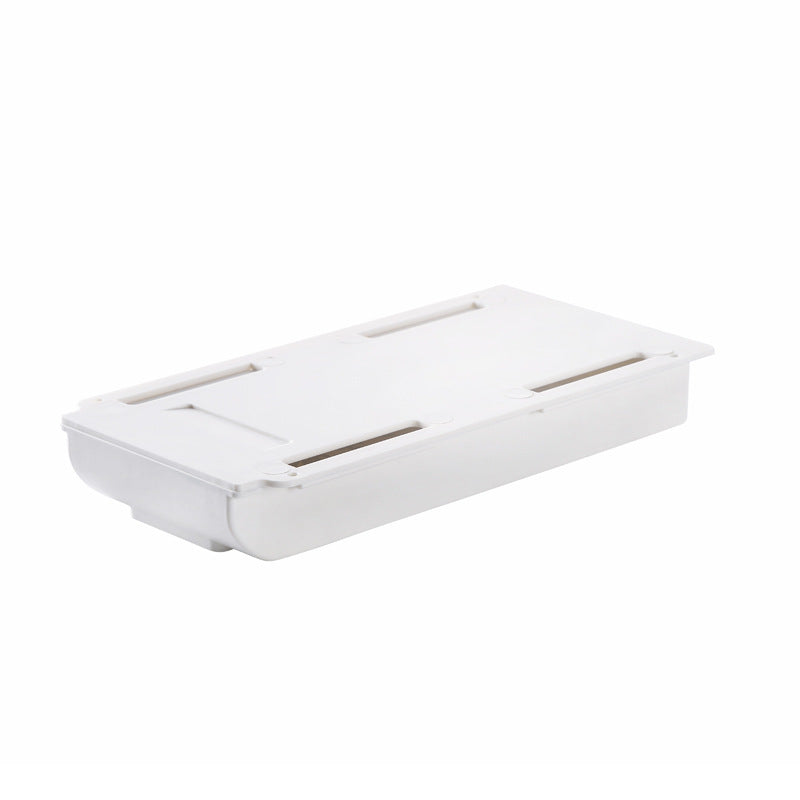 Self Stick Pencil Tray Desk Storage Drawer with Under Desk Stand Gray