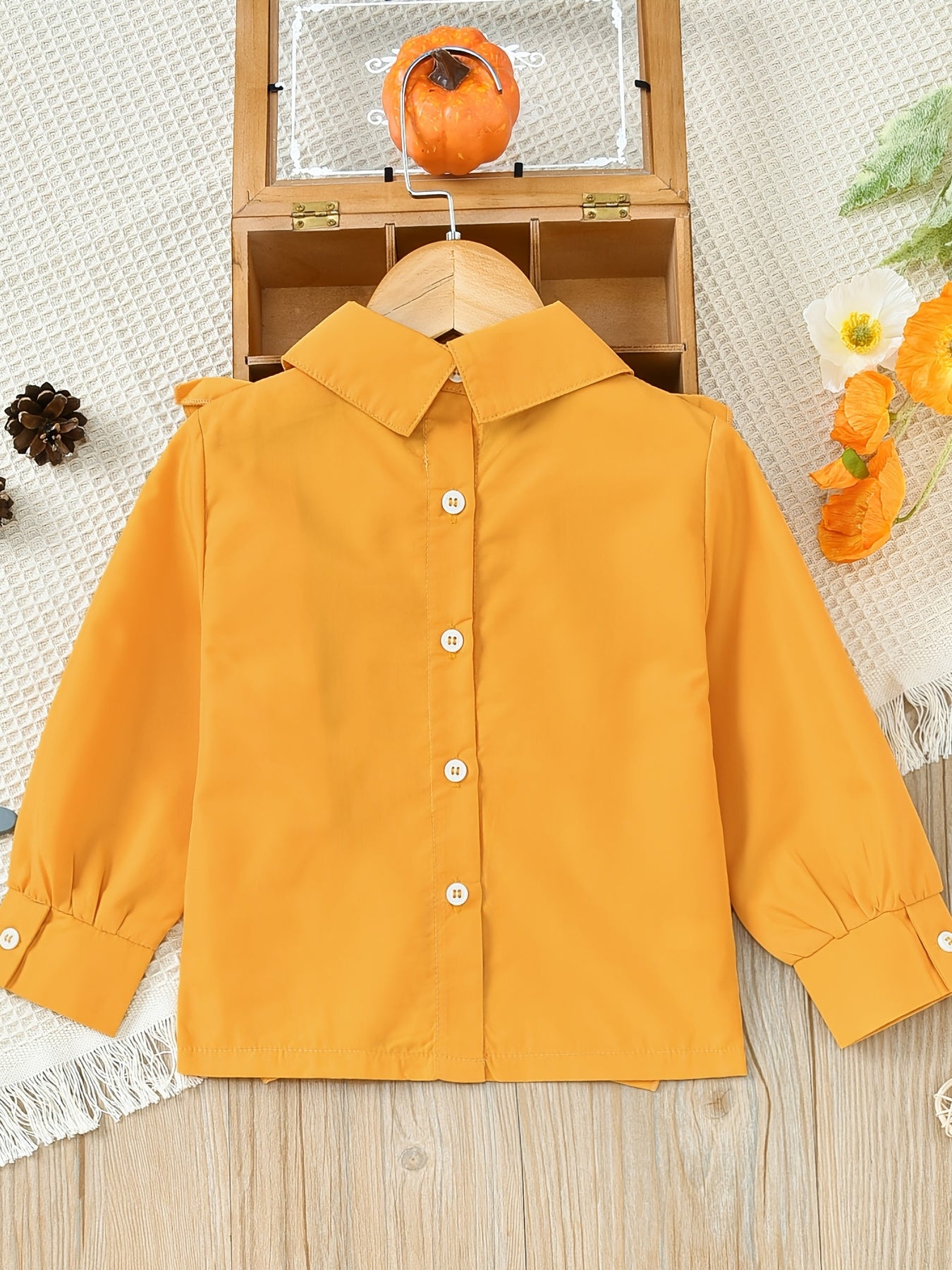 Girls Ruffle Long Sleeve Lace Shirt Kids Clothes