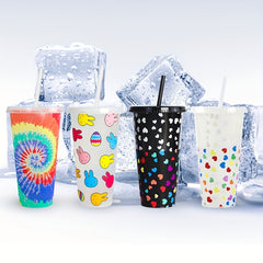 Halloween Straw Cup 710ml Plastic Drinking Cup