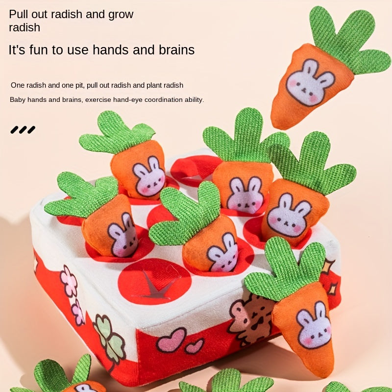 Plush Pull Carrot Toy Puzzle for Early Education