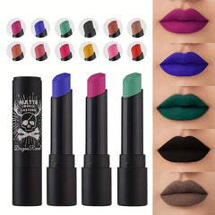 Matte Lip Gloss Tube Waterproof Long Lasting Lip Tint Purple Lipstick