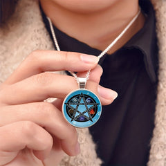 Element Pentagram Pendant Necklace for Kids