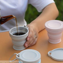 180ml Mini Silicone Folding Water Mug Lightweight Leakproof Cup for Outdoor Camp