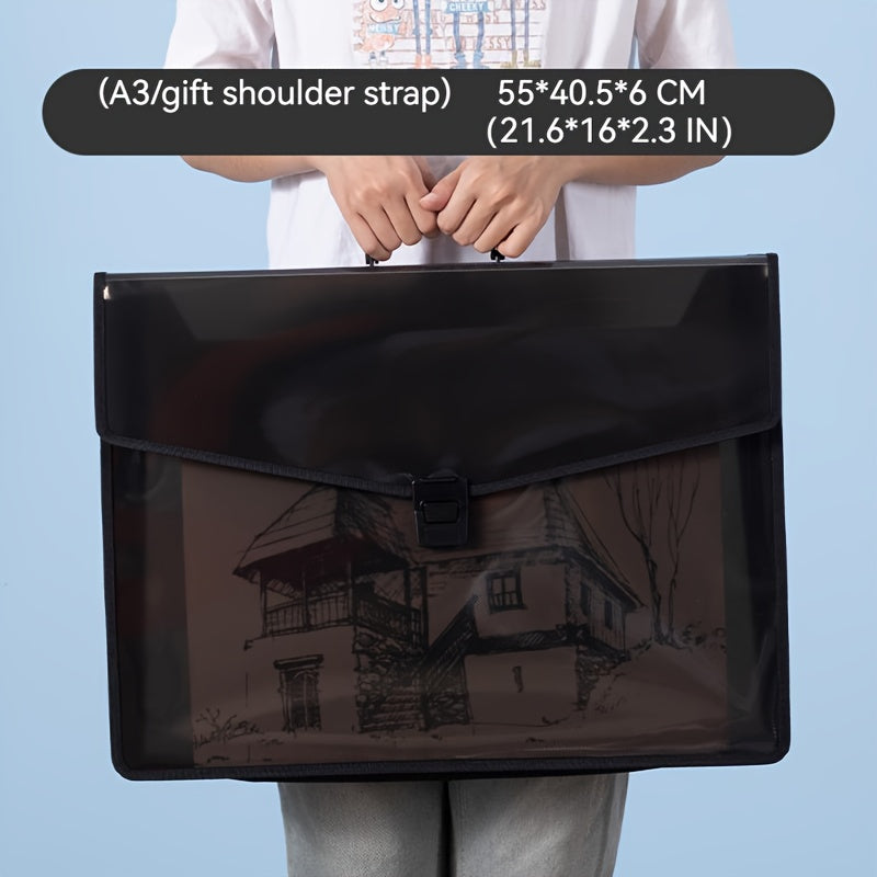 Waterproof Art Storage Bag Large Capacity 21.5x16x2.3 Inches