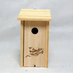 Small Bird House Nest Pine Wood Hanging Warm Bird Cage Pet Supplies