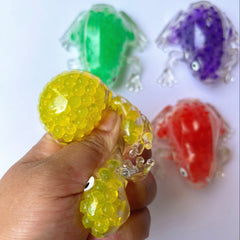 Funny TPR Frog Gel Beads Stress Ball Fidget Sensory Toy Antistress Squishy Ball