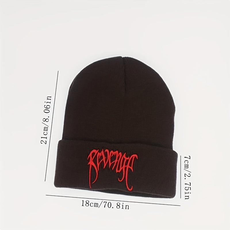 Letter Embroidery Wool Beanie Hooligan Knitted Hat