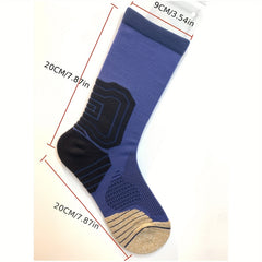 Men's Mid Crew Sport Socks Cotton Blend Breathable for Basketball Training