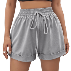 Dual Pockets Drawstring Shorts for Women