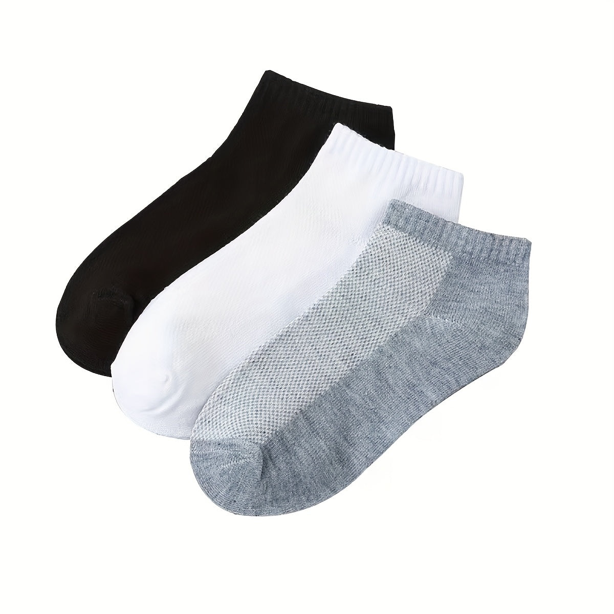 3 Pairs Sports Ankle Socks Soft & Lightweight Low Cut Socks Women's Stockings