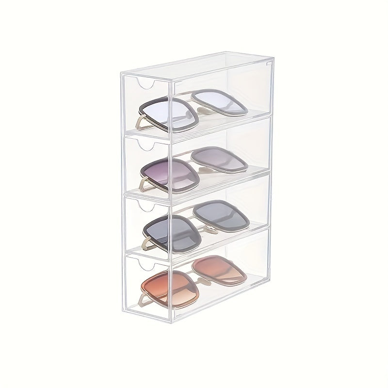 1pc Sunglasses Organizer Rack Durable Plastic Storage