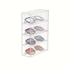 1pc Sunglasses Organizer Rack Durable Plastic Storage